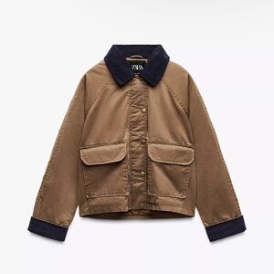 Women’s Corduroy Collar Canvas Waxed Jacket